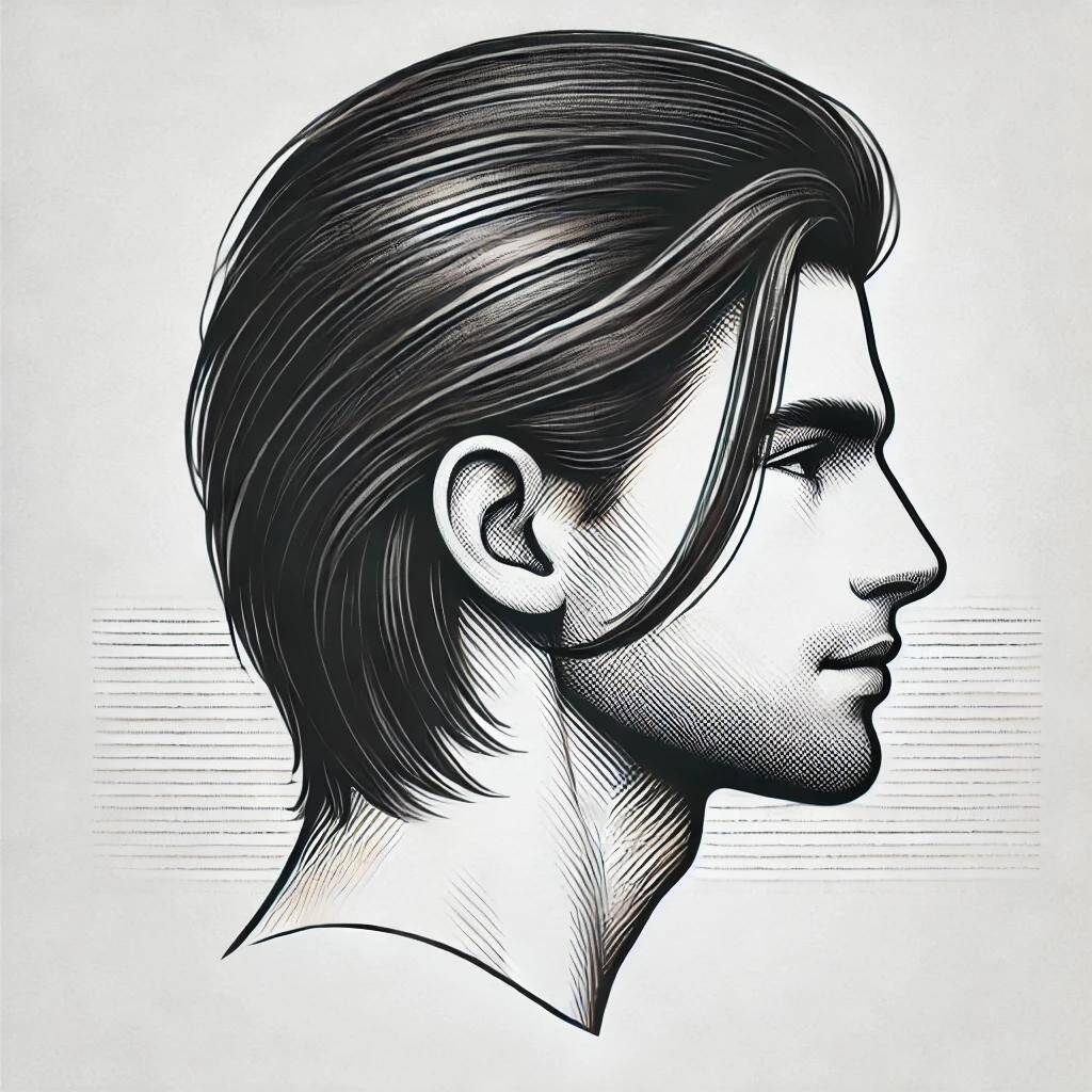 Slicked-Back Hairstyle